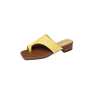 Classic Evergreen <b>Open</b>-Toe Fashion Women's Slip-On Sandals Soft Comfortable Sofa-Style Genuine Leather Insoles for Casual Summer - Product Image 3