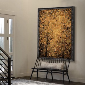 Pintura al Óleo Abstracta Personalizada, Grande, Extra Grande, con Textura Dorada, Arte Abstracto <span class=keywords><strong>de</strong></span> <span class=keywords><strong>Árbol</strong></span> <span class=keywords><strong>de</strong></span> Lujo para Pared, Decoración <span class=keywords><strong>de</strong></span> Interiores para Sala <span class=keywords><strong>de</strong></span> Estar y Hotel - Product Image 4