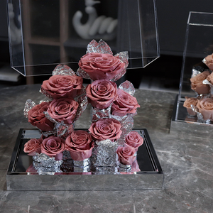 El mejor Popular 12 Rosas glaciares preservadas Amor Eternal Forever Preserved Roses Head en caja de acrílico Regalo de Navidad para niñas - Product Image 2