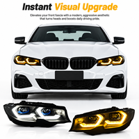 Kit de remplacement de phares LED avec feux de jour bicolores et projecteur laser, pour BMW Série 3 G20 2019-2022