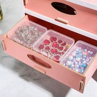 Mini boîtes de rangement, conteneurs vides en plastique transparent avec couvercle, à charnière, pour perles, fabrication artisanale de bijoux, bricolage, 6/48 pièces