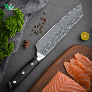 10-mảnh 4cr13 thép không gỉ Damascus Mô hình nhà bếp dao đặt pakkawood đầu bếp tiện ích boning Nakiri kiritsuke bánh mì cắt lát - Product Image 3