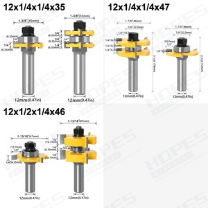 2 pièces <span class=keywords><strong>Fraise</strong></span> de rainurage CNC en carbure de tungstène à 3 ailettes, queue de 1/2" 1/4" 6mm 8mm 12mm, pour rainurage de joints <span class=keywords><strong>languette</strong></span> et <span class=keywords><strong>rainure</strong></span>, coupe TCT pour bois - Product Image 4