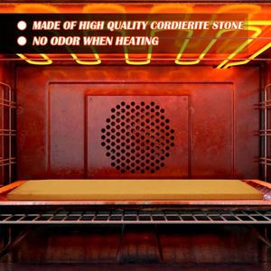 Bandejas Redondas de Malla para <span class=keywords><strong>Pizza</strong></span>, Piedras para Hornear de Cerámica de 13 Pulgadas, Herramientas para Hornear en el Horno o Barbacoa, Tipos Cuadrados de Chef en la Tienda - Product Image 3