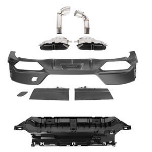 Lèvre avant, jupes latérales, diffuseur arrière, séparateurs, embout d'échappement en fibre de carbone véritable, style 760 pour <span class=keywords><strong>BMW</strong></span> Série <span class=keywords><strong>7</strong></span> <span class=keywords><strong>G70</strong></span> 4 portes 2023+ - Product Image 2
