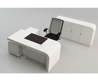 Élégante table de bureau design corian table d'ordinateur bureau haut de gamme