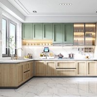 Armoires de cuisine en bois de rose massif de style campagnard |   Designs modernes gratuits |   Ensembles de meubles de cuisine minimalistes, écologiques et complets