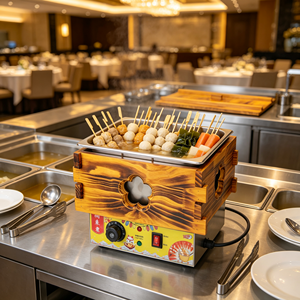 Machine à Oden électrique à température constante, avec support en bois, pour la cuisson de snacks, de radis, de algues et de brochettes de viande - Product Image 5