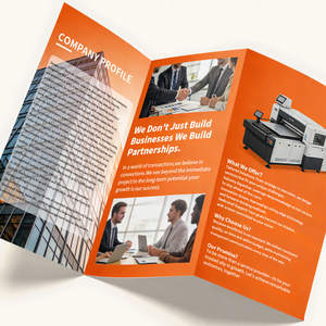 <span class=keywords><strong>Folleto</strong></span> Tríptico A6 Impreso en Papel Brillante Personalizado y Económico con Laminado Brillante o Mate - Product Image 1