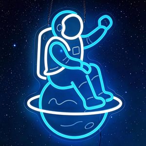 Enseigne néon Astronaut Planet, Décoration LED pour salle de jeux et man cave |   Enseigne néon personnalisée Astronaute Saturne - Product Image 1