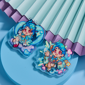 <span class=keywords><strong>Juno</strong></span> creativo personalizado claro <span class=keywords><strong>3D</strong></span> impresión acrílico llavero Primer plano encanto - Product Image 2