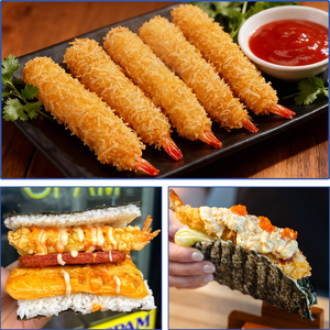 Snacks Exóticos Asiáticos al por Mayor: Kimbap Coreano, Onigiri Japonés y Mariscos Fritos Empanizados, Camarones Tempura Empanizados - Product Image 4