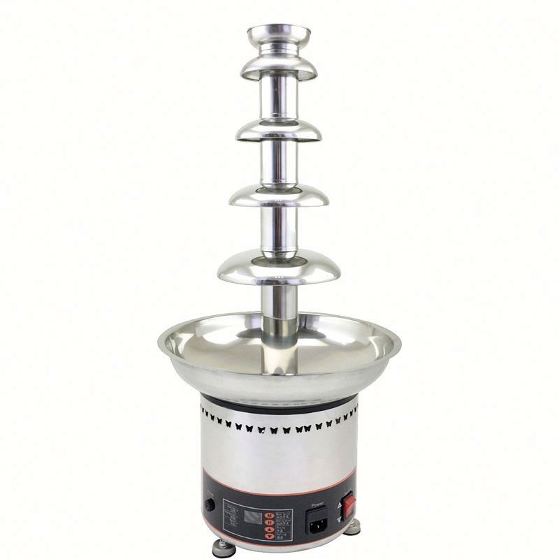 Коммерческий двухслойный фонтан для шоколада с 7 уровнями