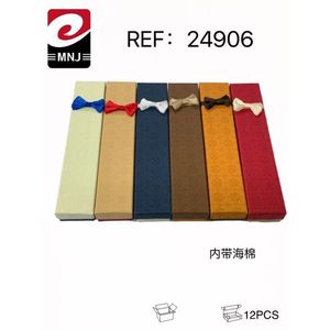 MNJ Gift Box With Bow Tie 24906 Paper Box For Jewelry Storage 12Pcs Inside Sponge - Product Image 1