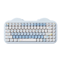 YUNZII C75 clavier mécanique sans fil 75% joint en Silicone montage remplaçable à chaud rvb rétro-éclairé mignon chat clavier de jeu sur le thème