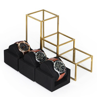 Jinsky personnalisé luxe montre vitrine compteur microfibre Table marque montre affichage accessoires Bracelet montre support