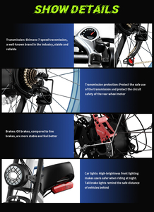 Xe đạp điện lai địa hình, bánh béo, động cơ kép US EU Warehouse Duotts N26 48V 20AH, dùng được cho đường trường, tuyết, bụi bẩn, leo núi - Product Image 6