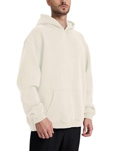 High Quality Oversized Customisable <b>Hoodies</b> No <b>String</b> Custom Print Heavyweight French Fleece Pullover Hoodie - Product Image 2