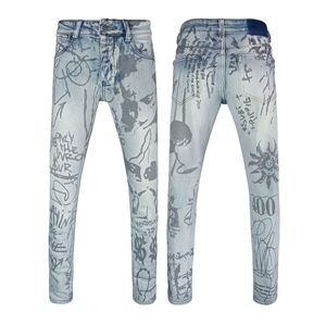 Jeans Denim Hip Hop di Alta Qualità per <span class=keywords><strong>Uomo</strong></span>, Pantaloni Stile Vintage Y2K, Effetto Vissuto, Streetwear Ksubis - Product Image 3