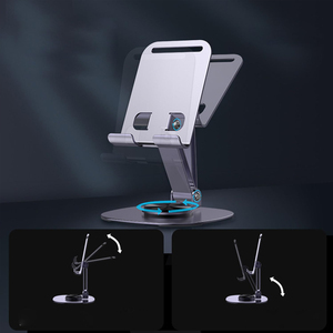 Support de téléphone de bureau universel, en métal durable, antidérapant pour plus de stabilité, rotation à 360 degrés, portable et pliable, compatible avec tous les téléphones mobiles - Product Image 5