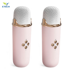 2024 yeni taşınabilir çocuklar Karaoke makinesi 10W için kablosuz hoparlör 2 UHF mikrofonlar LED ışıkları güvenli çocuklar için eğlenceli ev - Product Image 5