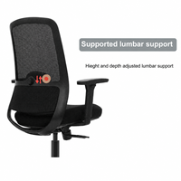 Chaise de bureau moderne testée BIFMA, dossier moyen, ergonomique, pour poste de travail informatique, mobilier de bureau pour personnel