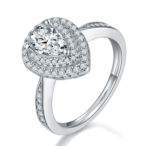 Bague en argent sterling 925 plaqué or, unisexe, pour mariage et fiançailles, avec diamant naturel - Product Image 5