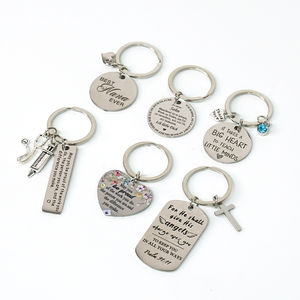 Llavero de Acero Inoxidable al por Mayor con MOQ Bajo, Anillo para Llaves Grabado en 2D Personalizado con Logotipo - Product Image 6