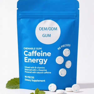 Gomme de caféine OEM Gommes à mâcher énergétiques L-théanine Soutien à la concentration énergétique Supplément nootropique pour la performance <span class=keywords><strong>cognitive</strong></span> du cerveau - Product Image 1