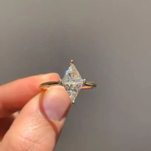 1+1CT Kite Lab Grown <b>Diamond</b> Engagement <b>Ring</b> 14K Gold Solitaire Luxury Fine Jewelry Elegant Bridal <b>Ring</b> for Women - Product Image 6