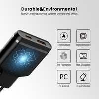 Chargeurs mobiles USB-C ultra-minces Tommox 65W GaN, adaptateur de chargeur mural rapide PD QC 3.0 pour iPad, smartphone, tablette