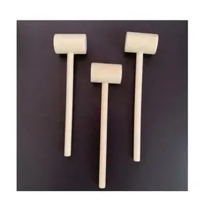 Hammer Toys Solid Wood Flat Head Hitting Hammer Mallets Mini Hammers Educational Toy for Home