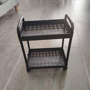 Chariot de rangement mobile à roulettes 3/4 niveaux, organisateur de cuisine en plastique, chariot domestique, étagère mobile - Product Image 5