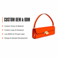 Sac à bandoulière SHINE ERA 3467 en cuir verni véritable brillant orange vif, avec couvercle en métal doré sculpté, pour femme