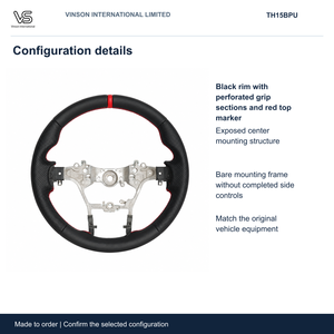 Volant en PU pour Toyota HILUX, configuration sélectionnée avec centre ouvert TH15BPU - Product Image 2