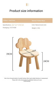 Banco para Zapatos de Madera Maciza de Alta Calidad, Estructura Estable, Taburete en Forma de Nube, para Sala de Estar, Baño, Balcón, Dormitorio, Hospital, Seguro para Niños - Product Image 6