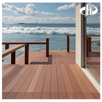 18mm Wasserfeste Künstliche Hohlkammer-Verbunddielen WPC Co-Extrudierte Holzdielen Einfache Installation Outdoor-Garten Terrassendielen