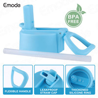 Bouteilles d'eau en acier inoxydable à double paroi Emode 14 oz, isolées pour boissons chaudes et froides, bouteille d'eau pour enfants avec logo personnalisé