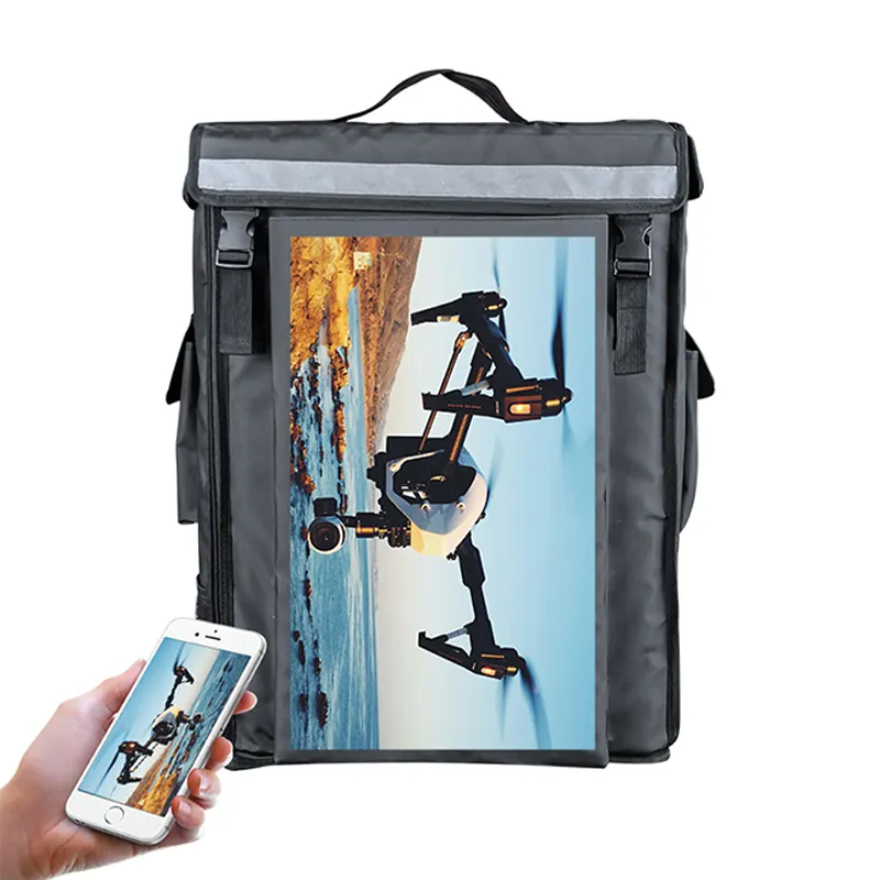 18,5 дюймов производство цифровой ЖК-рекламный щит рюкзак ходьба рекламный щит рюкзак для продажи