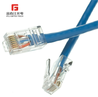 Kabel Ethernet Solid OM3 Cat6 FTP Outdoor FCJ OPTO TECH, Cepat dan Stabil, 23awg Fiber, Panjang 5m, Konektor RJ45 1m, Tembaga Murni