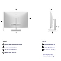 Ordinateur de bureau tout-en-un Dell EC27260 27 pouces à cadre fin, haute performance, pour usage domestique et professionnel, Ultra7 355, RAM DDR5, SSD M.2