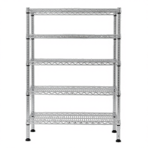 Étagère métallique solide double face à 4 niveaux, grande capacité, légère, autoportante, pour supermarchés et entrepôts, revêtement en poudre époxy - Product Image 1