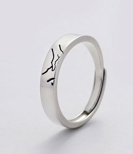 Wholesale Design Holding Hand Couple Jewelry <b>Ring</b> Bands Simple Lettering <b>Rings</b> <b>Set</b> <b>Men</b> Women Lover <b>Ring</b> - Product Image 6