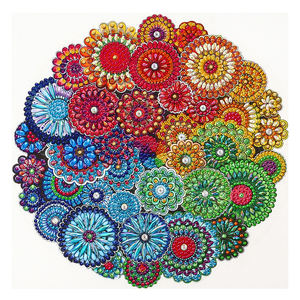 5D impreso DIY resina completa taladro cristal Mandala diamante pintura forma especial Rhinestone dibujo mosaico trabajo hecho a mano Europa hogar - Product Image 1