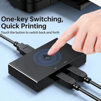 Compartidor de Impresora USB 2 en 1, Conmutador KVM Compatible con Monitores de Juegos 4K, Repetidor WiFi de Montaje en Rack, Punto de Acceso Exterior en Stock