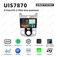 Autoradio stéréo Android 13 7870 2K 8 cœurs avec caméra 360°, CarPlay, 4G, écran DSP, lecteur DVD pour KIA Forte Cerato 2008 - 2013
