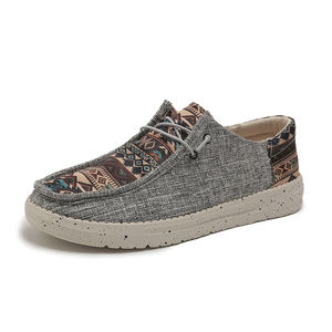 Nouveau style, vente chaude, vente en gros, livraison directe, dernières chaussures mocassins classiques en toile personnalisées pour hommes et femmes, style sport tricoté à plateforme - Product Image 2