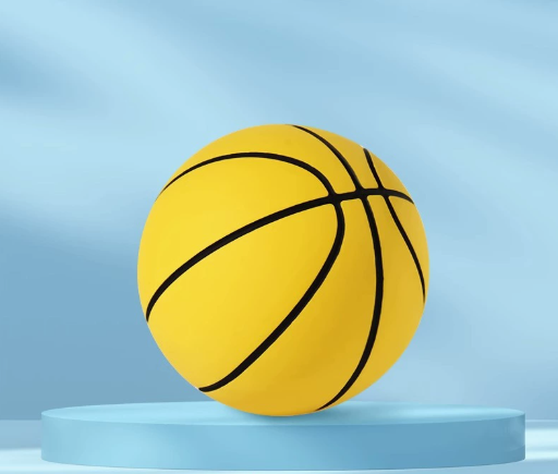 Mini basket-ball jaune haute élasticité résistant à l'usure