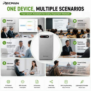 <span class=keywords><strong>RECMAN</strong></span> Note 10 KI-Smart Magnetischer Besprechungsrekorder 64GB USB Neuestes Digitales Bürogerät Aluminiumlegierung MP3-Audioformat WLAN - Product Image 6