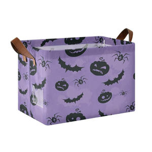 XR transfrontalier Halloween Rectangle écologique pliable panier de rangement dessin animé jouet boîte à vêtements <span class=keywords><strong>toile</strong></span> multifonctionnelle - Product Image 4